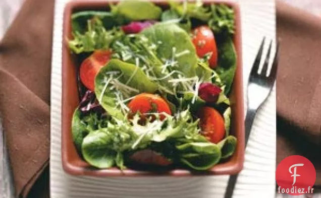 Salade Verte avec Vinaigrette Acidulée au Basilic
