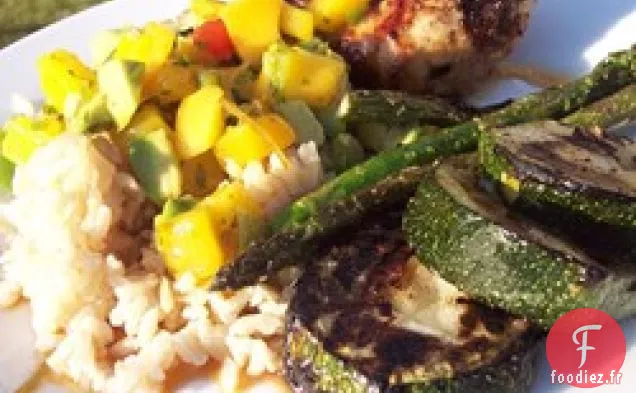 Poulet Mojo Cubain Épicé avec Salsa Mangue-Avocat