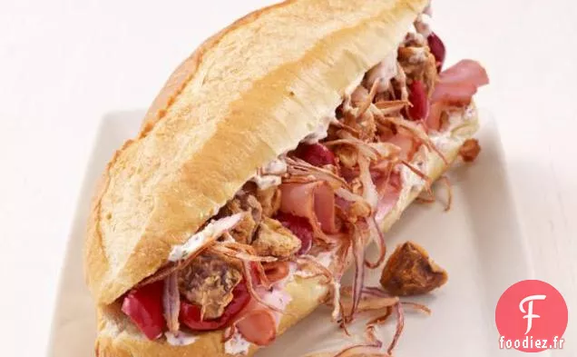 Po'Boy aux Champignons et Jambon