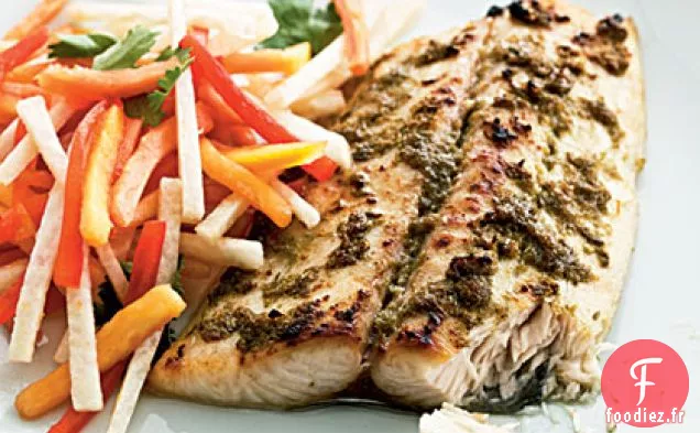 Maquereau Jerk avec Salade de Papaye