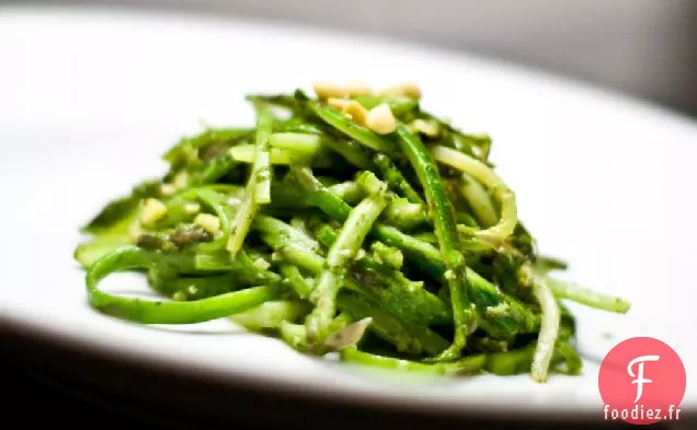 Linguine D'Asperges Au Pesto À La Menthe