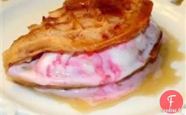 Sandwich à la Crème Glacée aux Gaufres Grillées