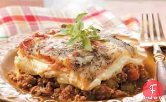 Lasagne au bœuf et à la saucisse