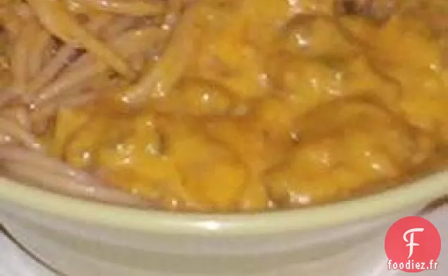 Linguine à la Saucisse avec Sauce au Potiron au Gingembre