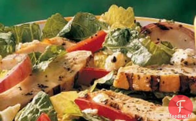 Salade de Poulet Grillé avec Vinaigrette Tiède à la Moutarde