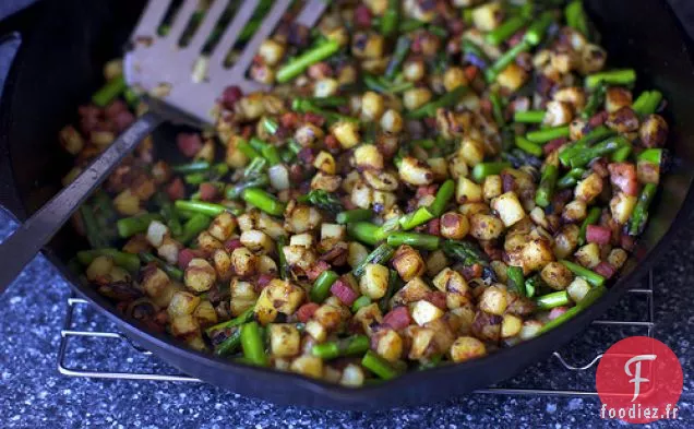 Hachis de Pancetta aux Asperges de Printemps