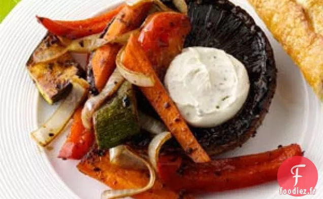 Portobellos Grillés Farcis aux Légumes