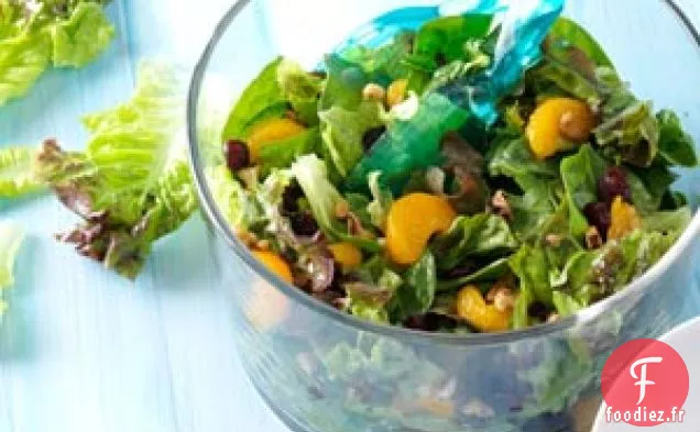 Salade de Canneberges et Mandarines avec Vinaigrette aux Noix