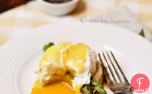 Oeufs Benedict (Biscuit maison Au Thym, Asperges, Œuf Poché A