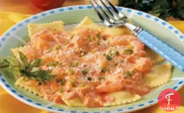 Raviolis à la Sauce Tomate aux Crevettes