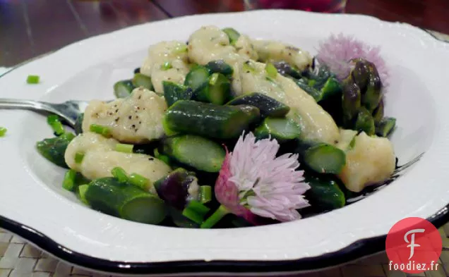 Gnocchis De Chèvre Et Ciboulette Aux Asperges
