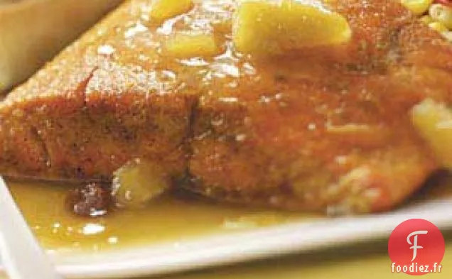 Saumon avec Sauce au Chutney au Curry