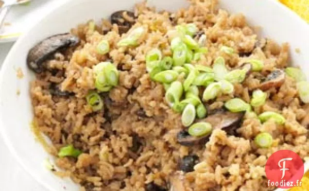 Riz Pilaf aux Champignons à La Mijoteuse