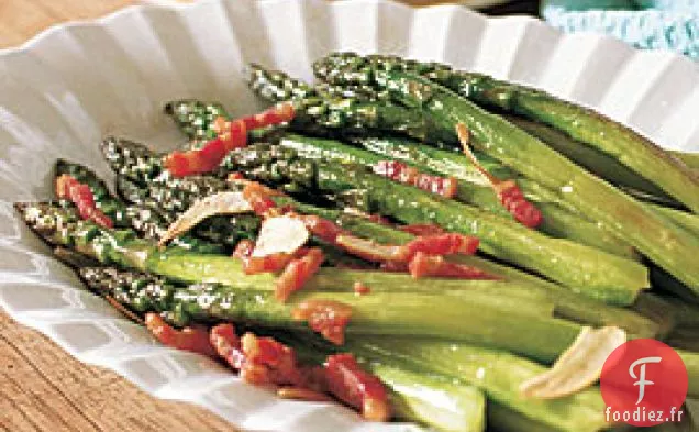Asperges Sautées Lentement Avec Pancetta