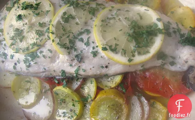 Maquereau Rôti Aux Pommes De Terre Et Courge Jaune