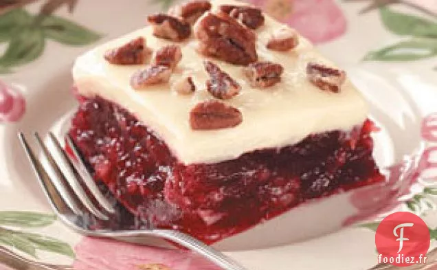 Carrés de Gélatine aux Canneberges