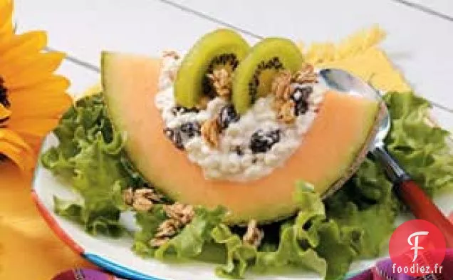 Salade de Cantaloup au Fromage Cottage