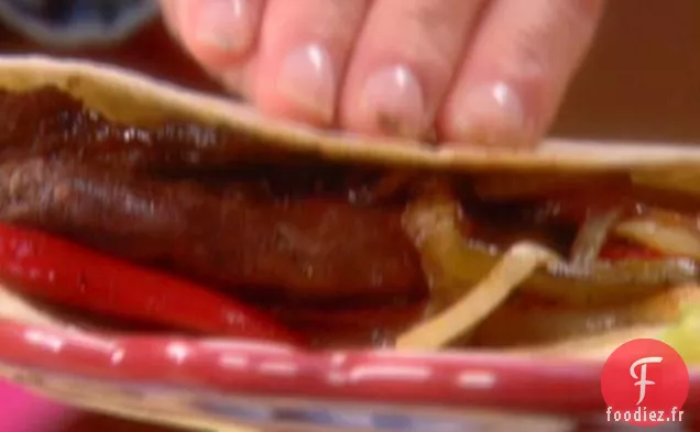 Fajitas au Steak avec Guacamole Frais