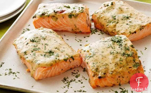 Saumon Rôti à la Moutarde et à l'Érable