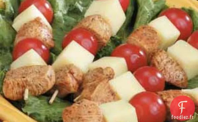 Brochettes Froides Poulet-Fromage