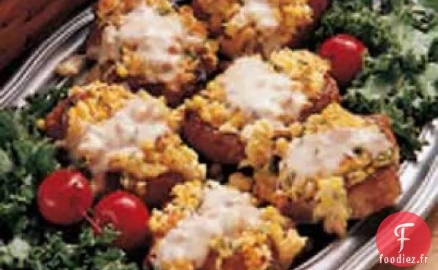 Côtelettes de Porc avec Vinaigrette au Maïs