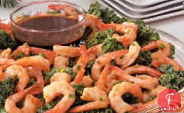 Crevettes avec Sauce Trempette