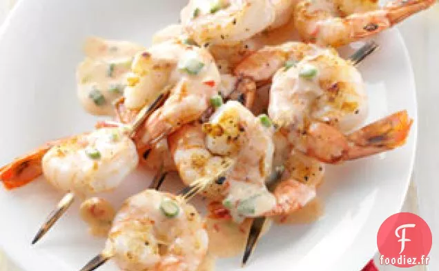 Crevettes Grillées avec Sauce Épicée-Sucrée