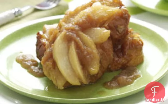 Pain Perdu aux Pommes pendant la nuit