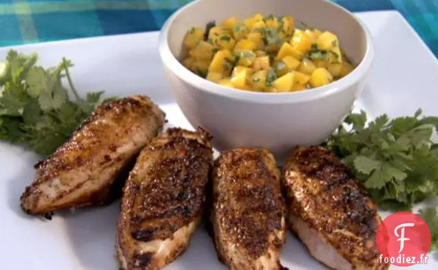 Poulet du Sud-Ouest avec Salsa Mangue-Pêche