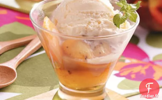 Pêches Grillées à la Sauce au Cognac