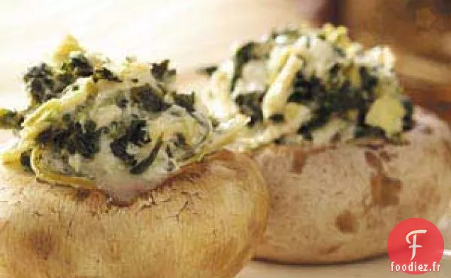 Champignons Farcis aux Épinards et aux Artichauts