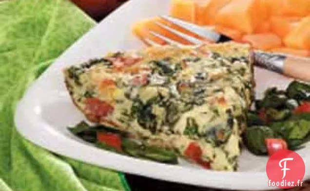 Frittata aux Épinards au Fromage Bleu