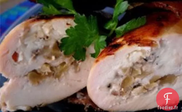 Poulet au Fromage aux Noix Enveloppé dans du Bacon