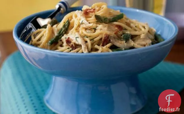 Carbonara aux Asperges et au Poulet