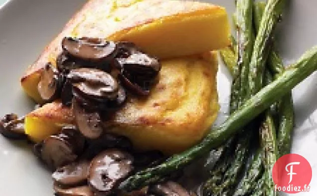Quartiers De Polenta Aux Asperges Et Champignons