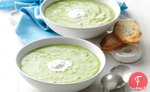 Soupe d'Asperges à la Crème Fraîche au Citron