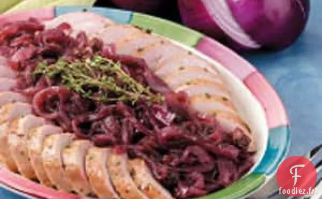 Filet de Porc avec Oignon Rouge Glacé