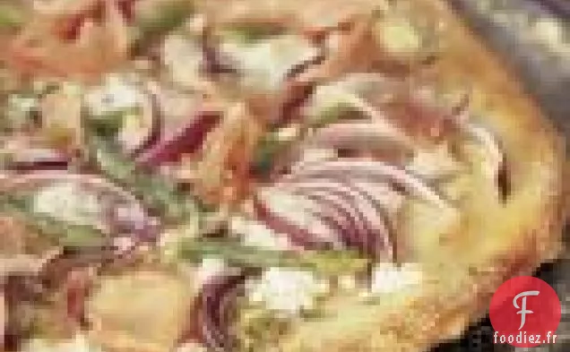 Asperges, Fromage de Chèvre et Pizza au Prosciutto