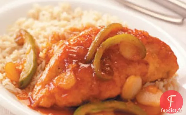 Poulet Barbecue aux Pêches