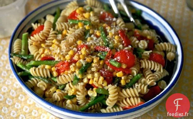 Dîner Ce Soir: Pâtes Au Maïs, Tomate Et Asperges