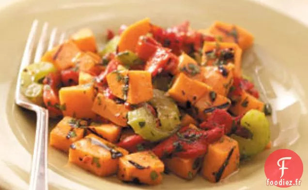 Salade de Patates Douces Grillées et Poivrons Rouges