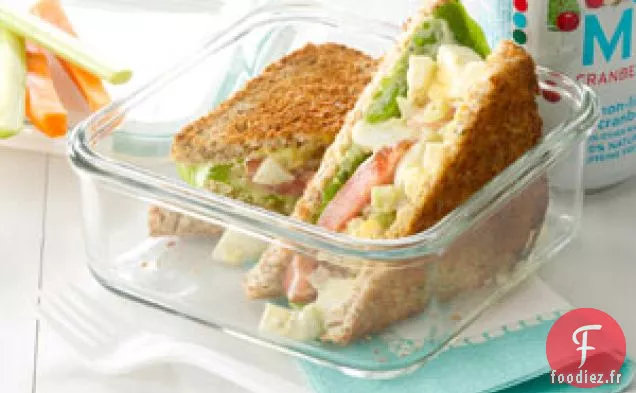 Sandwichs Pesto-Salade aux Œufs de Dijon
