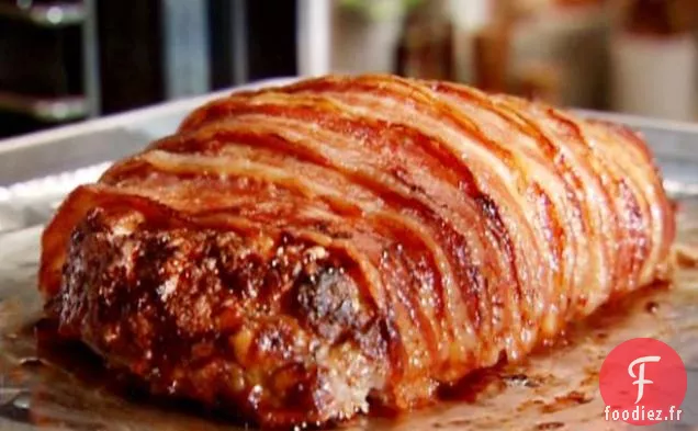 Pain de Viande De Porc Double Enveloppé de Bacon
