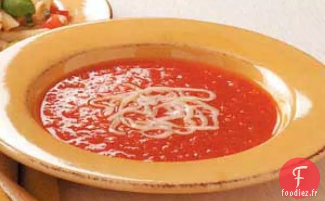 Soupe aux Tomates et Poivrons Rouges