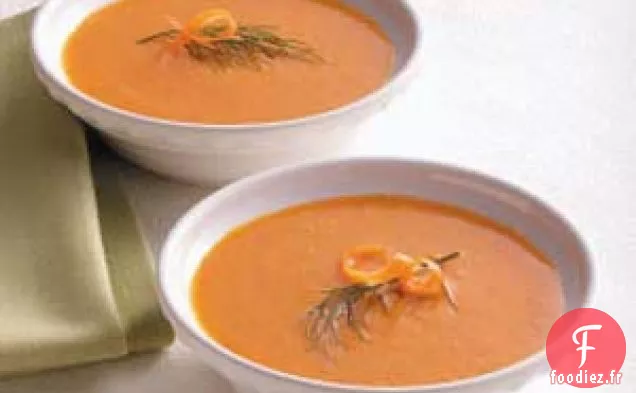 Soupe de Carottes aux Poivrons Rouges