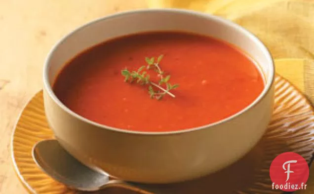 Soupe de Poivrons Rouges Rôtis