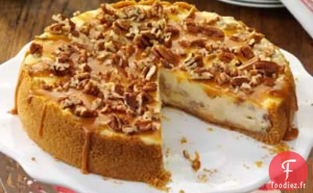 Gâteau au Fromage aux Pommes et Caramel