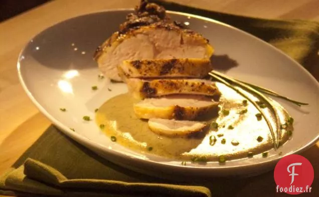 Côtelettes de Poulet Grillées avec Purée d'Ail