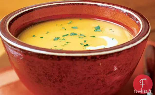 Soupe de Courge Musquée Au Curry Et Au Gingembre