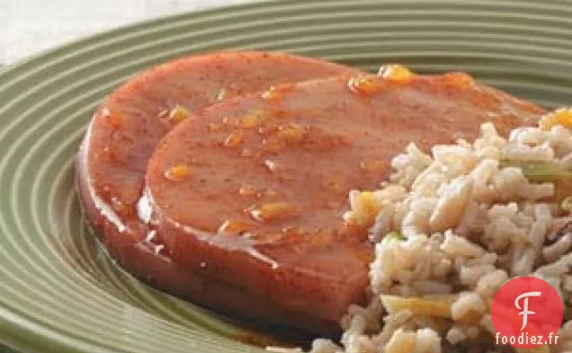 Steaks de Jambon Glacé à L'Orange